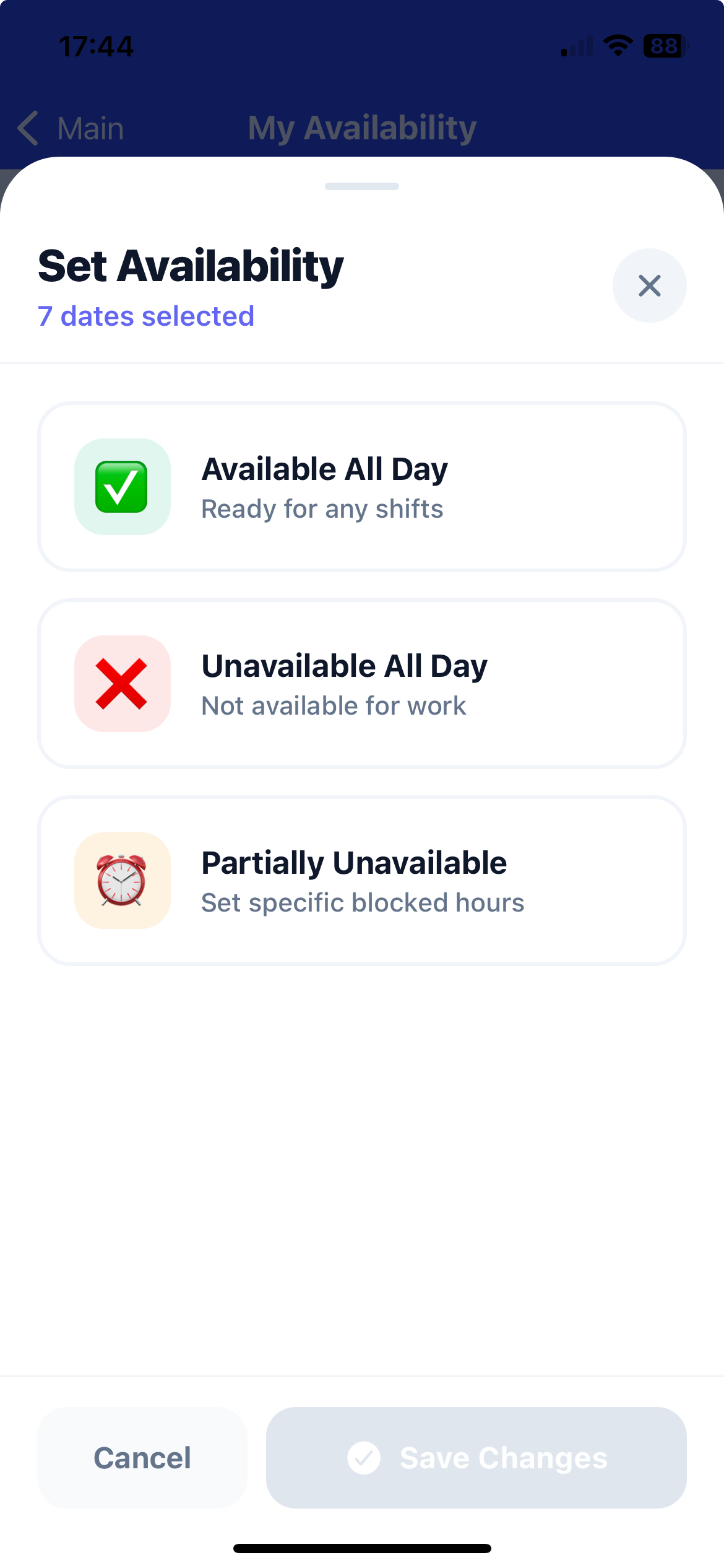 Staff App Screenshot