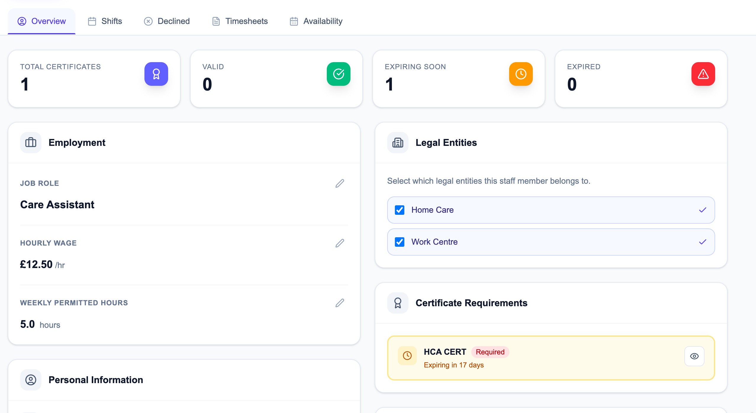 Compliance Dashboard