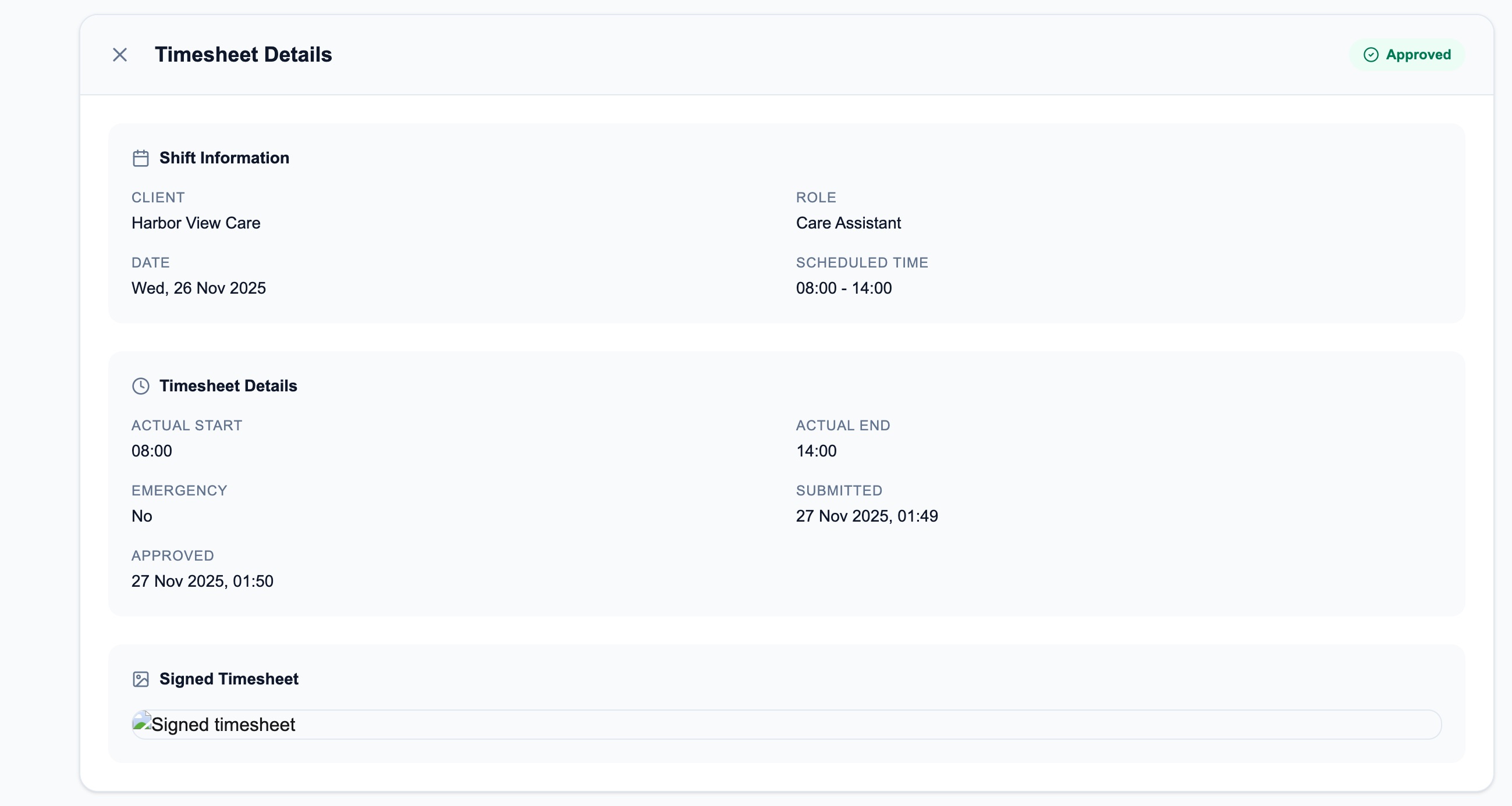 Timesheet Admin Panel